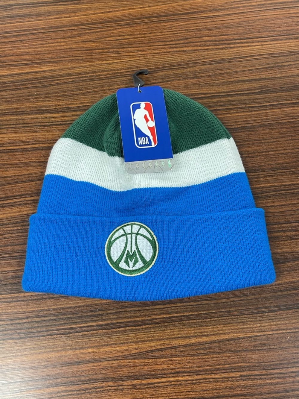 NBA Striped Milwaukee Bucks knit hat brand new